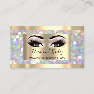 Beruflich Makeup Lashes Holograph Brows Eyes Visitenkarte