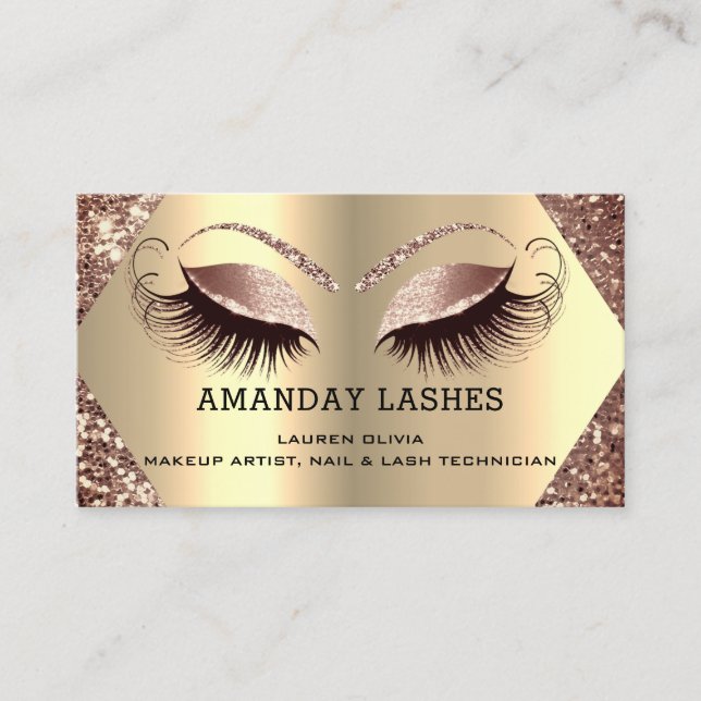 Beruflich Makeup Nails Terminierungskarte Brot Visitenkarte (Vorderseite)