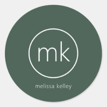 Beruflich-Minimal-Monogramm-Erstwaldgrün