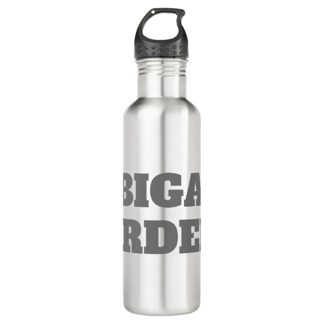 Beruflich minimalistisch kühne moderne Sitte schli Edelstahlflasche (Vorderseite)