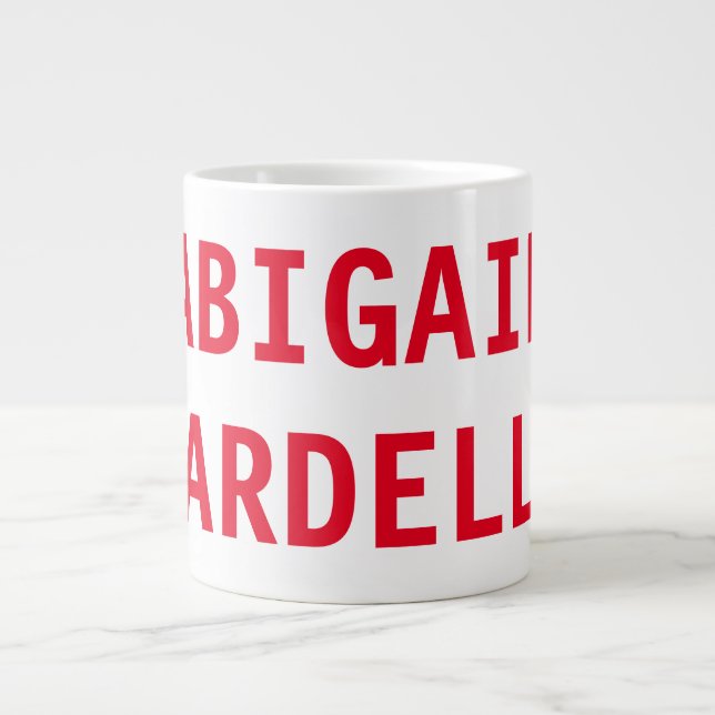 Beruflich minimalistisch kühne moderne Sitte schli Jumbo-Tasse (Vorderseite)