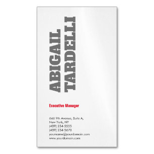 Beruflich minimalistisch kühne moderne Sitte schli Magnetische Visitenkarte