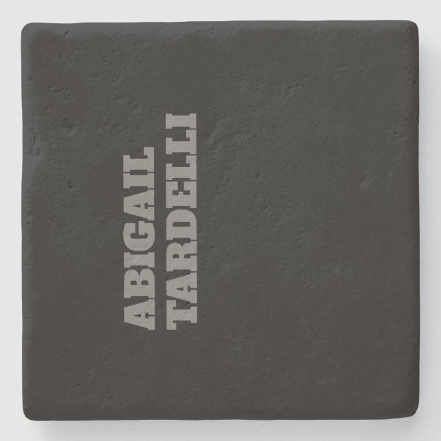 Beruflich minimalistisch kühne moderne Sitte schli Steinuntersetzer (Vorderseite)