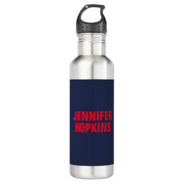 Beruflich-minimalistisch-modern-blau Edelstahlflasche