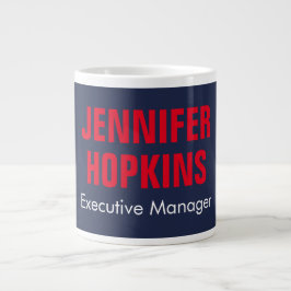 Beruflich-minimalistisch-modern-blau Jumbo-Tasse