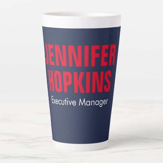 Beruflich-minimalistisch-modern-blau Milchtasse (Vorderseite)