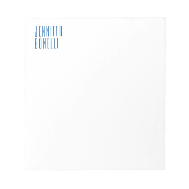 Beruflich-minimalistisch-modern-blau Notizblock (Vorderseite)