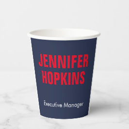 Beruflich-minimalistisch-modern-blau Pappbecher