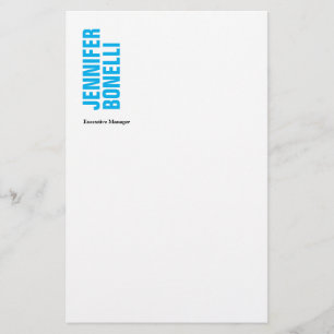 Beruflich-minimalistisch-modern-fett-blau Briefpapier