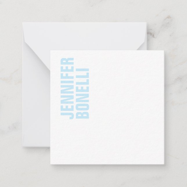 Beruflich-minimalistisch-modern-fett-blau Mitteilungskarte (Vorderseite)