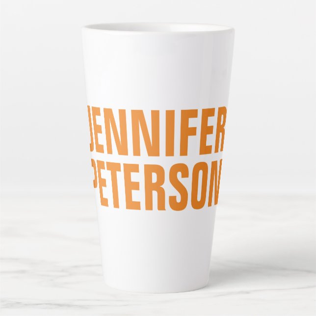 Beruflich-minimalistisch-modern-fett-orange Milchtasse (Vorderseite)