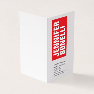 Beruflich-minimalistisch-modern-fett-weiß Visitenkarten