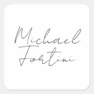 Beruflich-minimalistisch-modern-grau Quadratischer Aufkleber