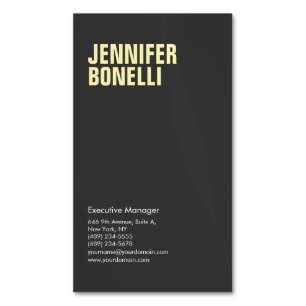 Beruflich-minimalistisch-modern, schwarz-gelb magnetische visitenkarte