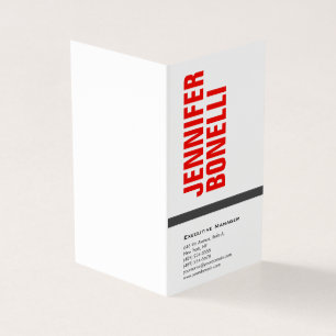 Beruflich-minimalistisch-modernes Rot Visitenkarten