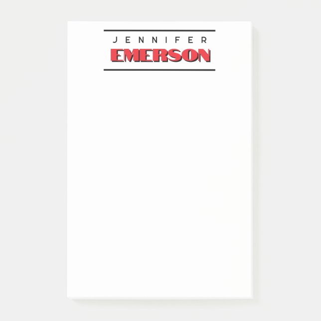 Beruflich minimalistisch modernes schlicht post-it klebezettel (Vorderseite)