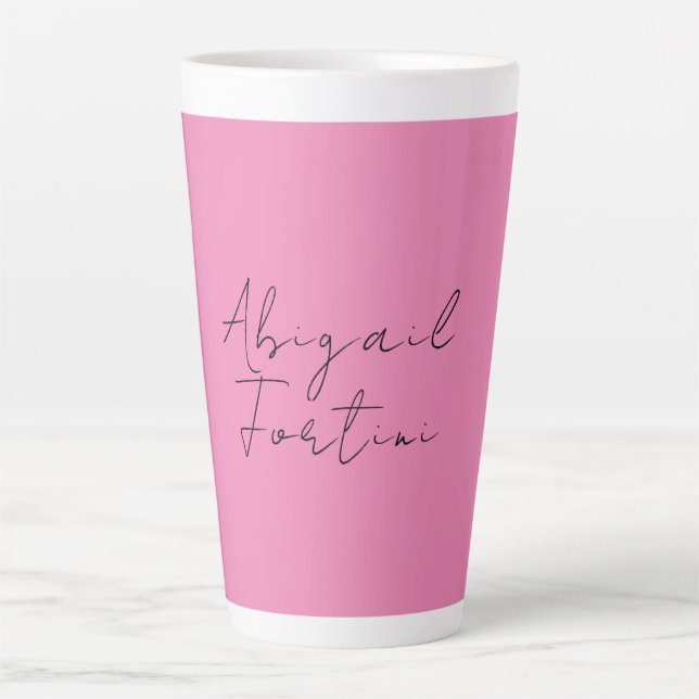 Beruflich-minimalistisch-rosa-modern heißt milchtasse (Vorderseite)