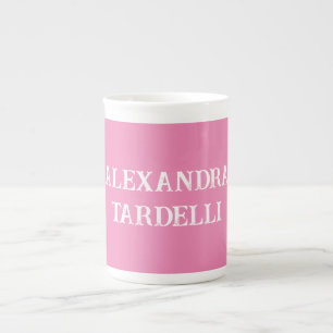 Beruflich-minimalistisch-rosa moderne Sitte schlic Prozellantasse