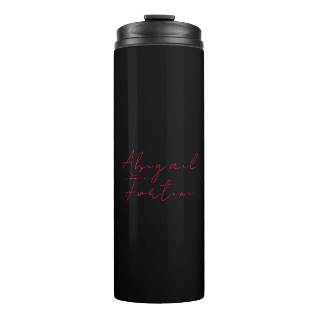 Beruflich-minimalistisch-rot-modern Thermosbecher (Vorderseite)