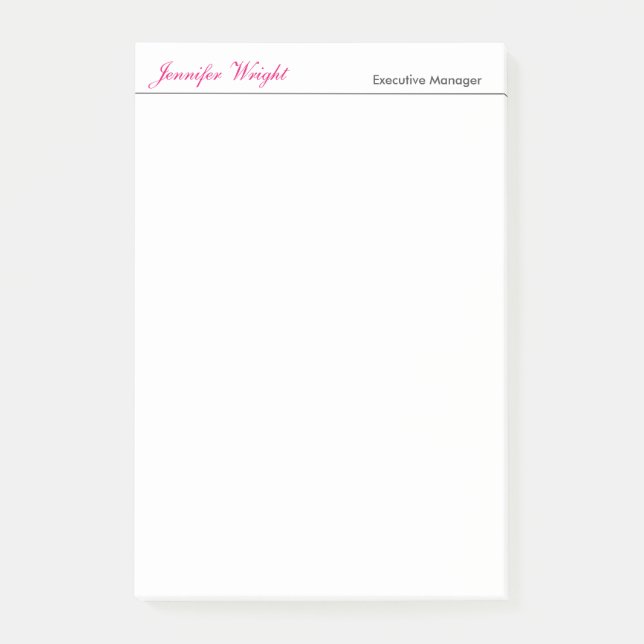 Beruflich-minimalistisch-schlicht-elegante Kalligr Post-it Klebezettel (Vorderseite)