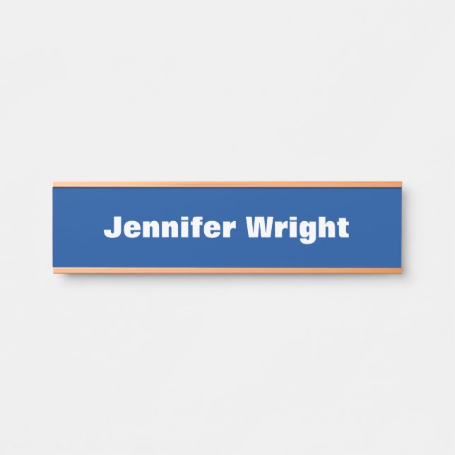 Beruflich-minimalistisch-schlicht-modern-kalt-blau Türschild (Vorderseite )