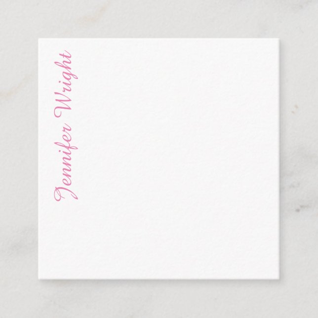 Beruflich-minimalistisch-weiblich-rosa Begleitkarte (Vorderseite)