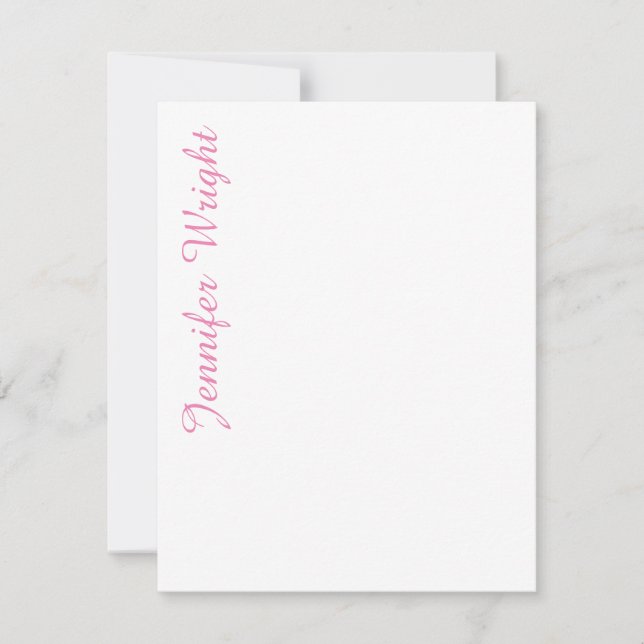 Beruflich-minimalistisch-weiblich-rosa RSVP Karte (Vorderseite)