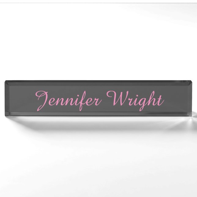 Beruflich minimalistisch weiblich schlicht elegant namensplakette (Vorderseite)