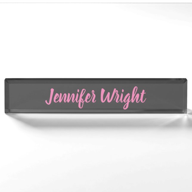 Beruflich minimalistisch weiblich schlicht elegant namensplakette (Vorderseite)