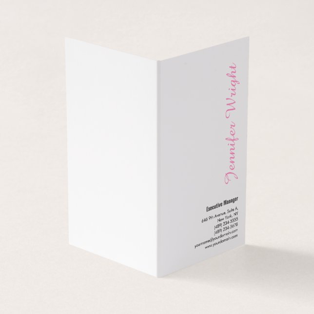 Beruflich minimalistisch weiblich schlicht elegant visitenkarten (Vorderseite)