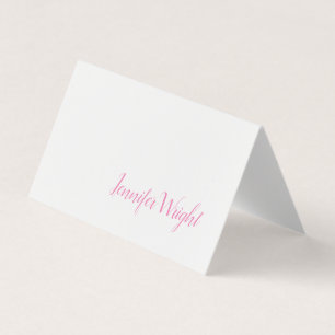 Beruflich minimalistische Handschrift weiblich Visitenkarten
