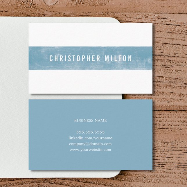 Beruflich Minimalistische Ligh Blue White Consulta Visitenkarte (Von Creator hochgeladen)