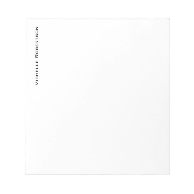 Beruflich Minimalistische Schlicht Moderne Notizblock (Vorderseite)