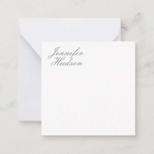 Beruflich-minimalistischer moderner Kalligraphiena Mitteilungskarte (Vorderseite)