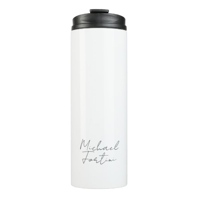 Beruflich-minimalistischer moderner Kalligraphiena Thermosbecher (Vorderseite)