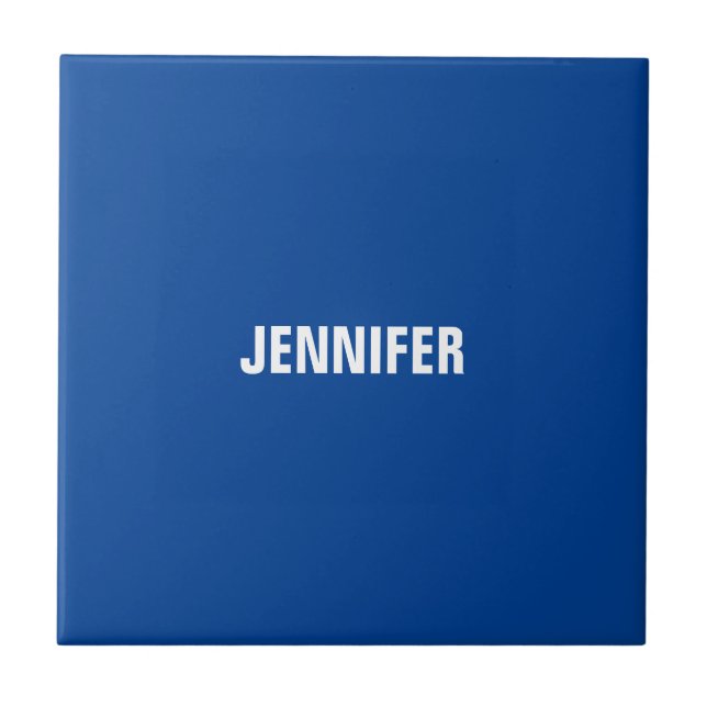 Beruflich minimalistisches modernes Blau fügt Ihre Fliese (Vorderseite)
