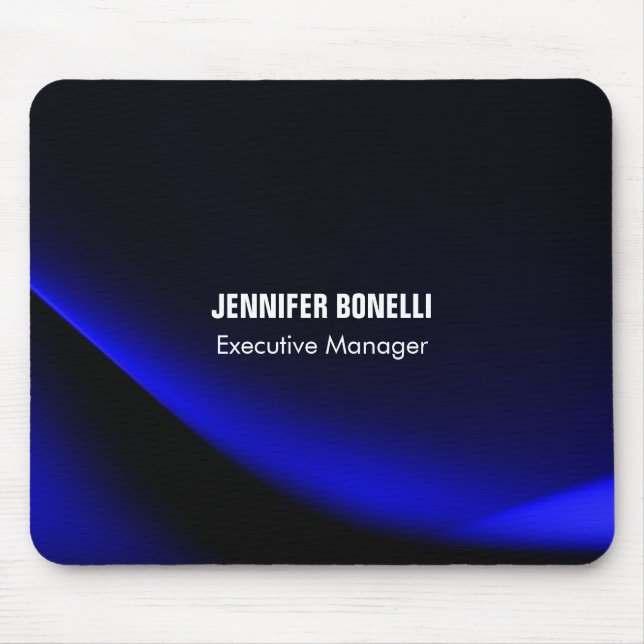 Beruflich minimalistisches modernes Blau fügt Ihre Mousepad (Vorne)