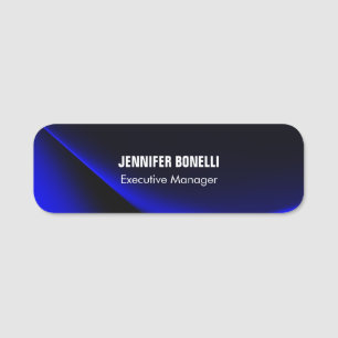 Beruflich minimalistisches modernes Blau fügt Ihre Namensschild