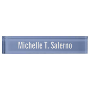 Beruflich Modern Blue Creative Legible Schlicht Namensplakette