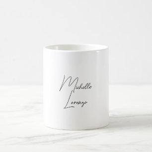 Beruflich Modern, einfach, Schlicht, schwarz und w Kaffeetasse