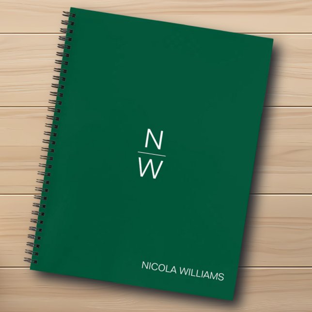 Beruflich-Modern-Einfache Minimalistisch Hunter Gr Notizblock (Von Creator hochgeladen)