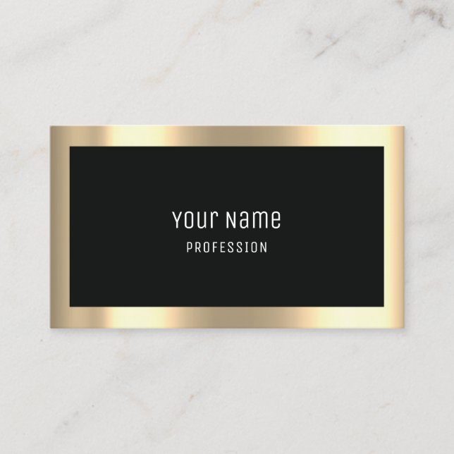 Beruflich modern Golden einfach nur minimalistisch Visitenkarte (Vorderseite)