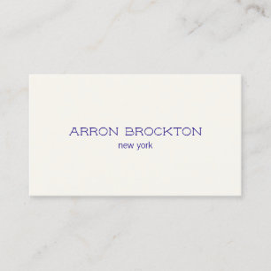 Beruflich Modern Ivory White Visitenkarte
