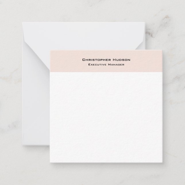 Beruflich Modern Minimalistisch einfach Schlicht Mitteilungskarte (Vorderseite)