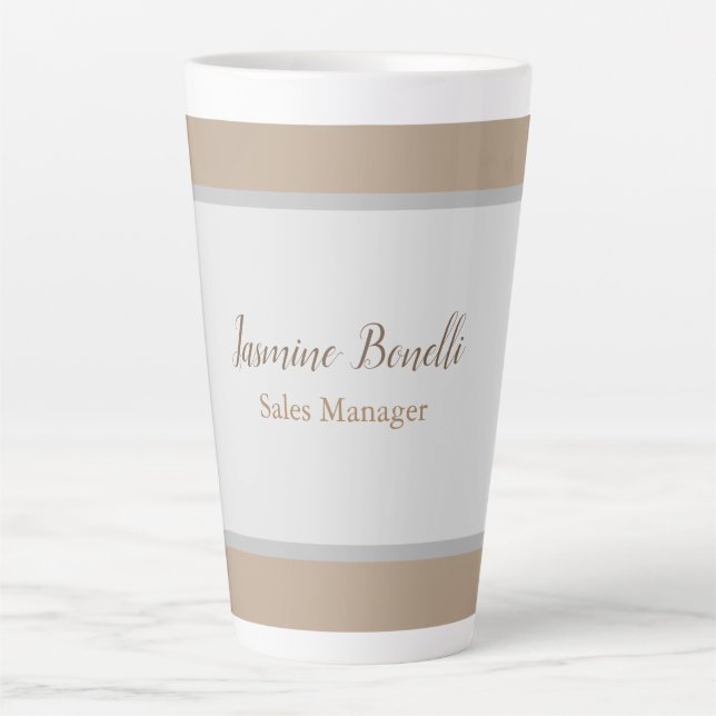 Beruflich modern Minimalistisch Milchtasse (Vorderseite)