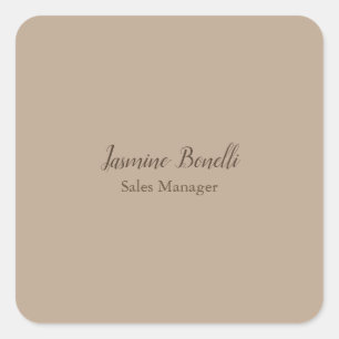 Beruflich modern Minimalistisch Quadratischer Aufkleber