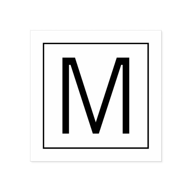 Beruflich-Modern-Monogramm Gummistempel (Prägung)
