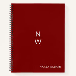 Beruflich Modern Simple Minimalistisch Dark Red Notizbuch