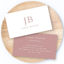 Beruflich Modern Simple Monogram Initial Name Visitenkarte