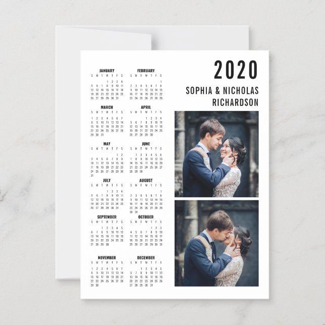 Beruflich Modern Two Foto 2020 Calendar Magnet (Vorderseite)